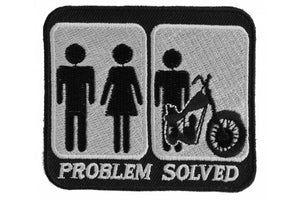 Biker Patches Problem Solved Marriage & Motorcycle Patch6
