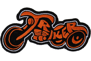 Biker Patches Triker Small Patch In Orange and Black