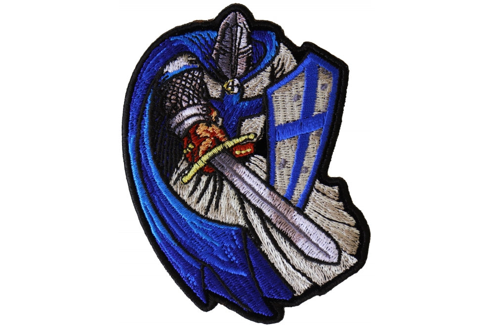 Christian Patches Blue Cape Knight Patch