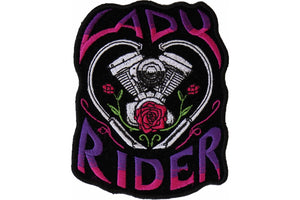 Lady Rider Patches Lady Rider Patch with Engine Roses