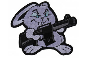 Novelty Patches Machine Gun Bunny Rabbit Patch