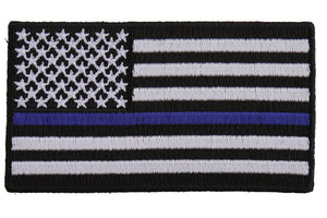 Police Patches Subdued US Flag with Blue Stripe