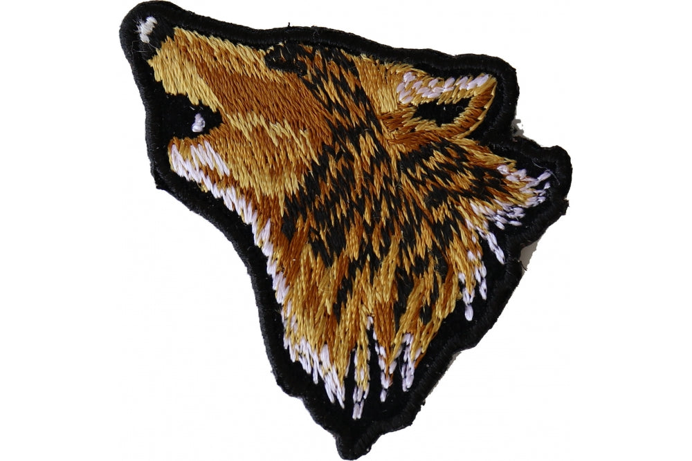Wolf Patches Mini Wolf Head Patch