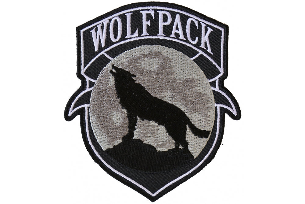 Wolf Patches Wolf Pack Patch Wolf Howling Moon Silhouette
